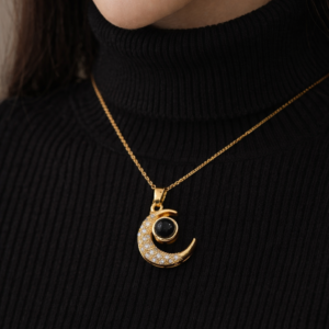 Crescent moon pendant