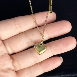 Gold Heart Pendant Chain